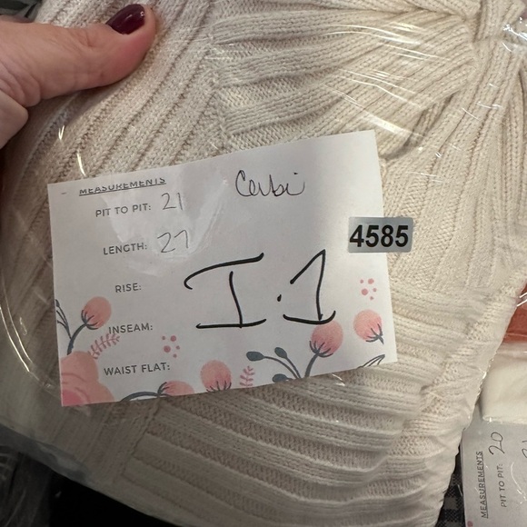 CABI D RING #3363 S rib asymmetrical cream tie back womans gorpcore sweater - Picture 13 of 13